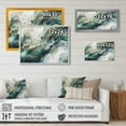 thumbnail image 4 of Designart "Green Blue Marbled Dreamscape I" Modern Geometric Wall Art Living Room, 4 of 5