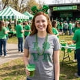 thumbnail image 5 of Womens LOVE Lucky Clover Saint Patricks Day Cute Green St Patty Shamrock T Shirt Womens Graphic Tees, 5 of 9