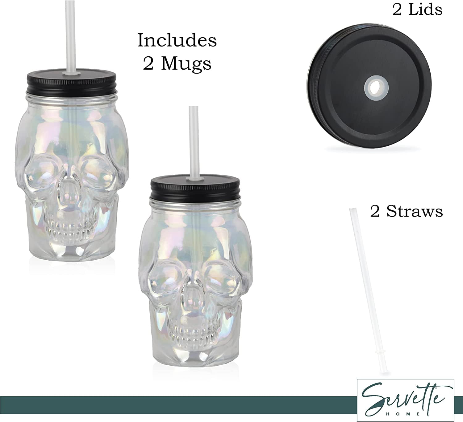 Colorful Mason Jar with Lid and Straw – Your Magic Mug