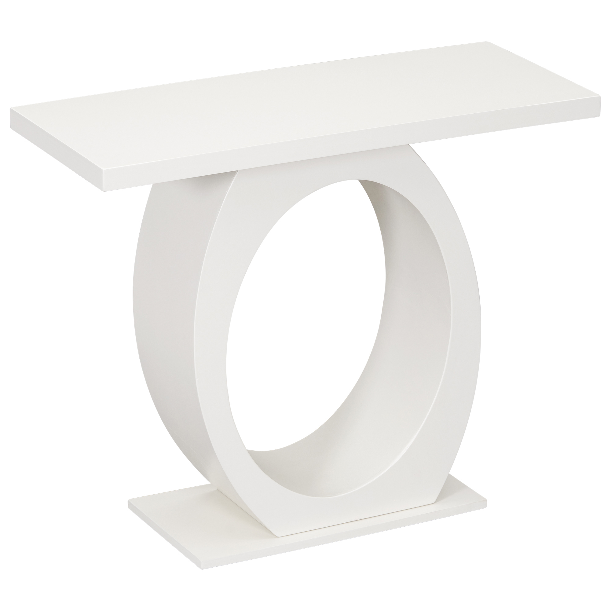 EUROCO 39.4" Console Table,Sofa Table Entryway Table with Egg-Shaped Base,Narrow Wood Accent Tables for Living Room,Hallway,Foyer,Beige