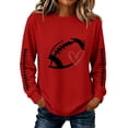 thumbnail image 2 of Game Day Shirts Women, 2026 Football Mom Sweatshirts Fall Cute Trendy Graphic Pullover Long Sleeve Gameday Outfits L, 2 of 6