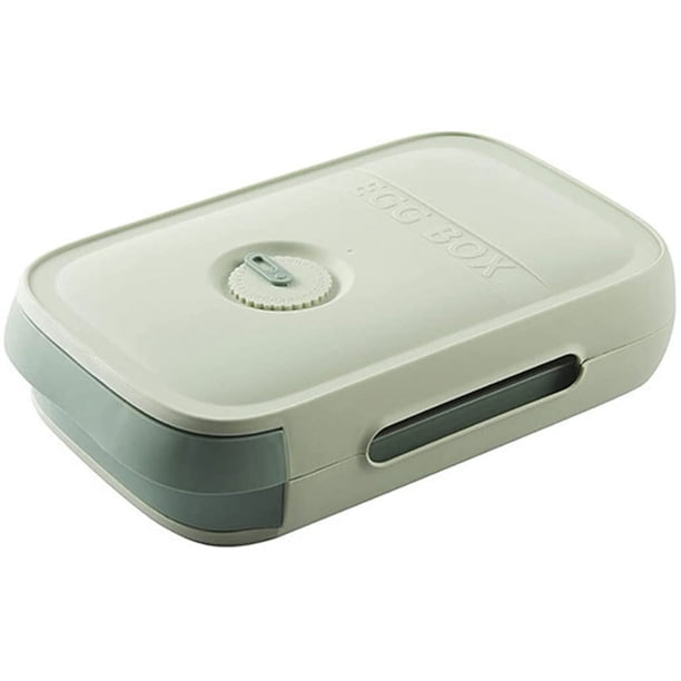 Caja de huevos, cesta de plástico para nevera de almacenamiento de cajas de huevos, dispensador apilable, soporte para huevos para nevera de cocina, para nevera, al aire libre Ormromra WLJ-1169