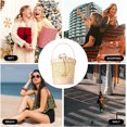 thumbnail image 6 of LinYooLi Straw Beach Bag for Women Woven Rattan Bucket Purses and Handbags Straw Crossbody Bag with 2 Shoulder Straps, 6 of 6