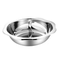 thumbnail image 3 of veasfak Stainless Steel Shabu Shabu Hot Pot Cooking Pot with Divider Multipurpose Double Favor Soup Cookware for Restaurant Household S, 3 of 9