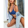 thumbnail image 5 of Charmo Womens Halter Bikini Sets Double Straps Two Piece Bath Suit High Waisted Swimwear, 5 of 7