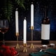 thumbnail image 5 of Juego de 3 candelabros cónicos, candelabros dorados, candelabros de aluminio, candelabros vintage modernos decorativos, 5 of 5