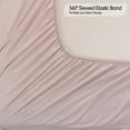 thumbnail image 5 of JOHNPEY Cooling Bamboo Bed Sheets,Silky Soft Bed Sheets for Full Size Bed with 18 Inch Deep Pocket Hotel Bedding Sheets & Pillowcases, 4 Pieces, Pink,Full Size, 5 of 8