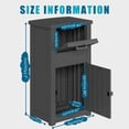thumbnail image 2 of 24.2"×18.6"×44.1" Black Package Delivery Box for Outside, Outdoor Storage with Lockable Secure, Anti-Theft Parcel Drop Boxes Outdoor Package Delivery and Waterproof for Porch, House, Curbside, 2 of 6