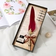 thumbnail image 3 of Amdohai Quill Pen and Ink Set Feather Fountain Dip Pen with Replacement Nibs Calligraphy Writing Vintage Signature Pen Luxury Birthday Gift for Children Student Friends, 3 of 8