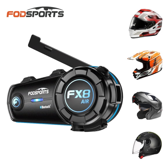 FODSPORT FX8 Air Motorcycle Helmet Bluetooth Headset Intercom 1200m 2-Way Communication