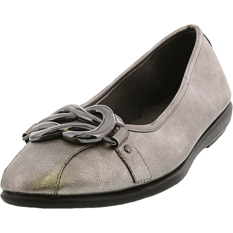 aerosoles silver dress shoes Aerosoles Women's Platform Sandal in Silver Metallic Faux Leather STYLE: CAMERA