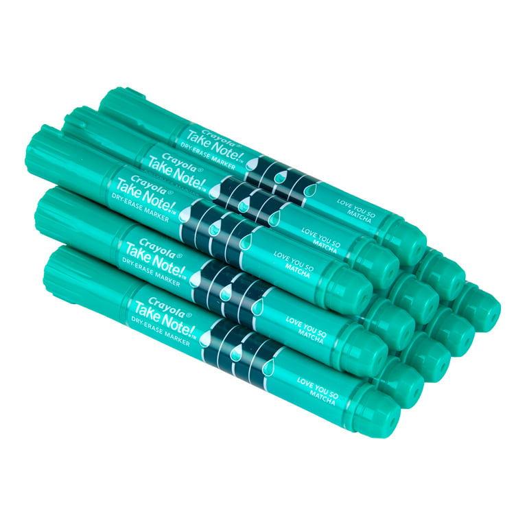  Crayola Take Note Dry Erase Markers, Green Chisel Tip Markers,  Classroom & Office Supplies, 12 Count : Office Products