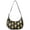 Black-44, variant on Funny Pizza Party Pattern Nylon Shoulder Bag for Women, Foodie Delicious Crossbody Tote, Lightweight Water-Resistant Hobo Handbag for Pizza Lovers