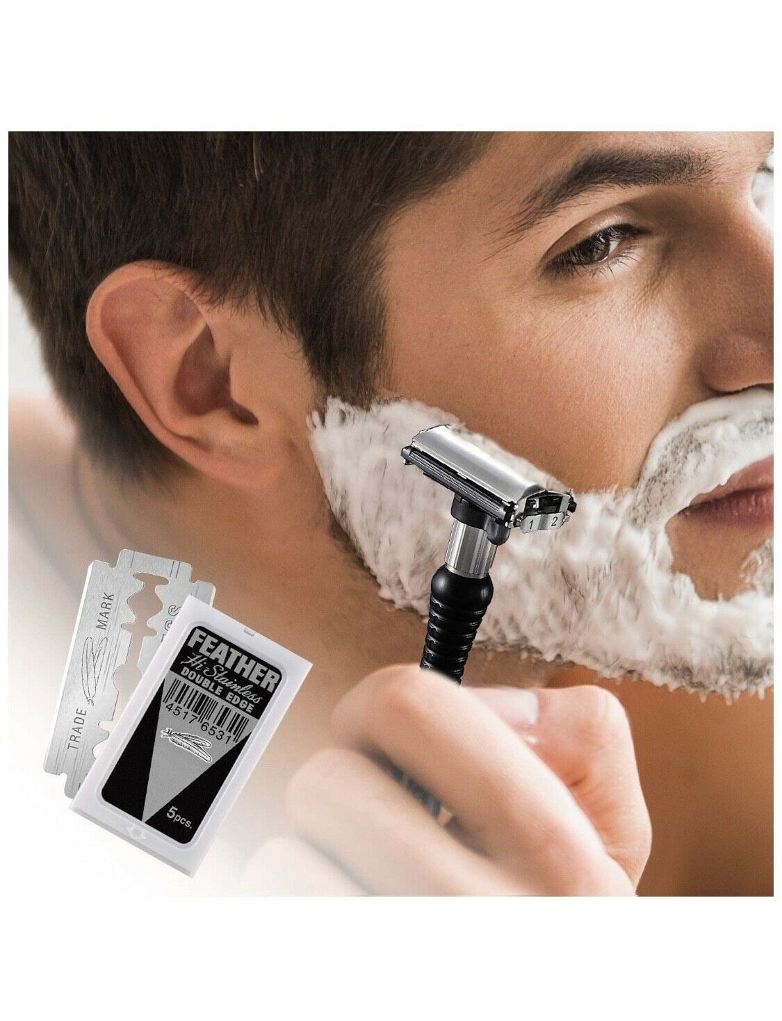 100 FEATHER Hi-Stainless Platinum Double Edge Safety Razor Shaving Blades Japan