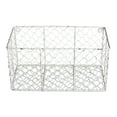 thumbnail image 4 of Contemporary Home Living Set of 2 Antique White Wire Wall Basket Storage, 17", 4 of 4