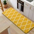 thumbnail image 5 of Yellow Geometric Quatrefoil Pattern Kitchen Rug Mat,Kitchen Runner Rugs Non Skid Washable,Decorative Kitchen Floor Mats for Kitchen,Sink,Laundry,17"x47.2", 5 of 7