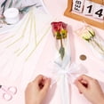 thumbnail image 3 of Bolsas de plástico blanco para envolver ramos de flores, 100 unidades, con cinta de malla de poliéster de 10 yardas., 3 of 9