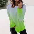 thumbnail image 2 of HomeDM Sweatshirt for Women Fall Crewneck Long Sleeve Shirts Casual Comfy Pullover Tops - Green/XL, 2 of 5