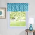 thumbnail image 2 of Sweet Home Collection Colby Window Kitchen Curtains Valance - 58" (W) x 14" (L) Valance, Turquoise, 2 of 2