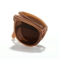 thumbnail image 5 of Cyxus Folding Sunglasses For Women Men（easy to carry） Lightweight TR90 Polarized Sunglasses UV400 Protection Anti Glare（Brown）, 5 of 7