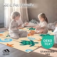 thumbnail image 4 of ODIKA 4'x6' Machine Washable Non-Slip Area Rug, Oceanic Turtles and Starfish Amid Rustic Wood Panel Beachscape High Traffic Rug, Beige, 426912, 4 of 7