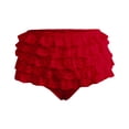 thumbnail image 5 of DHFJKG Women's Lace Trim Shorts Summer Layered Ruffle Trim Bloomers Shorts Cute Mini Pumpkin Pants Solid Color Low Rise Versatile Bottoms, 5 of 5