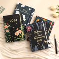 thumbnail image 3 of BAETEUY Weekly Planner 2024 Monthly Planner Flower Print Coil Design Planner Notebook for Home School Office, 3 of 8