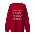 thumbnail image 4 of Jinhomg Womens 2026 Fashion Sweatshirt Cute Letter Print Pullover Oversized Comfy Long Sleeve Drop Shoulder Tops Casual Daily Wear Red S, 4 of 6