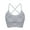Gray, variant on HongQid Sports Bras for Women, High Impact Push Up Criss Cross Back Padded Strappy Fitness Running Sports Yoga Bras