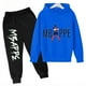 thumbnail image 2 of Ropa para niños Conjunto de sudadera con capucha para niños y pantalones de sudadera Conjunto deportivo de 2 piezas para niños y niñas Ropa estampada de Mbappé, 2 of 5