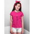 thumbnail image 3 of Breast Cancer Support Faith Cross Youth T-shirt, XS, Cyber Pink, 3 of 5