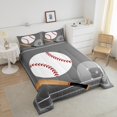 thumbnail image 3 of Baseball Bedding Set Queen Size Baseball Comforter&nbsp;Set Teens,Sports Theme Bed Comforter&nbsp;Sets Grey Ball Gaming Quilt Bed Set Bedroom Decor with 2 Pillowcases, 3 of 6