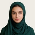 thumbnail image 5 of VISALY Instant One Piece Hijab Breathable Muslim Head Scarf Soft Stretchy Prayer Hijab Lightweight Full Coverage Hijab Scarf Casual Hijab Shawl Wrap Undercap Head Wraps Blackish Greenone Size, 5 of 5