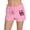 Pink - Love Patch, variant on Just Love Womens Plush Pajama Shorts (Black - Love Heart, 1X)