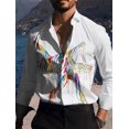 thumbnail image 1 of Camisas de manga larga con estampado de grafiti para hombre, ropa cómoda, ocio callejero, verano, Vaion, gran venta, 1 of 6