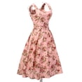 thumbnail image 2 of Vintage Style Women Dresses Cotton Linen Blend Square Neck, 2 of 6