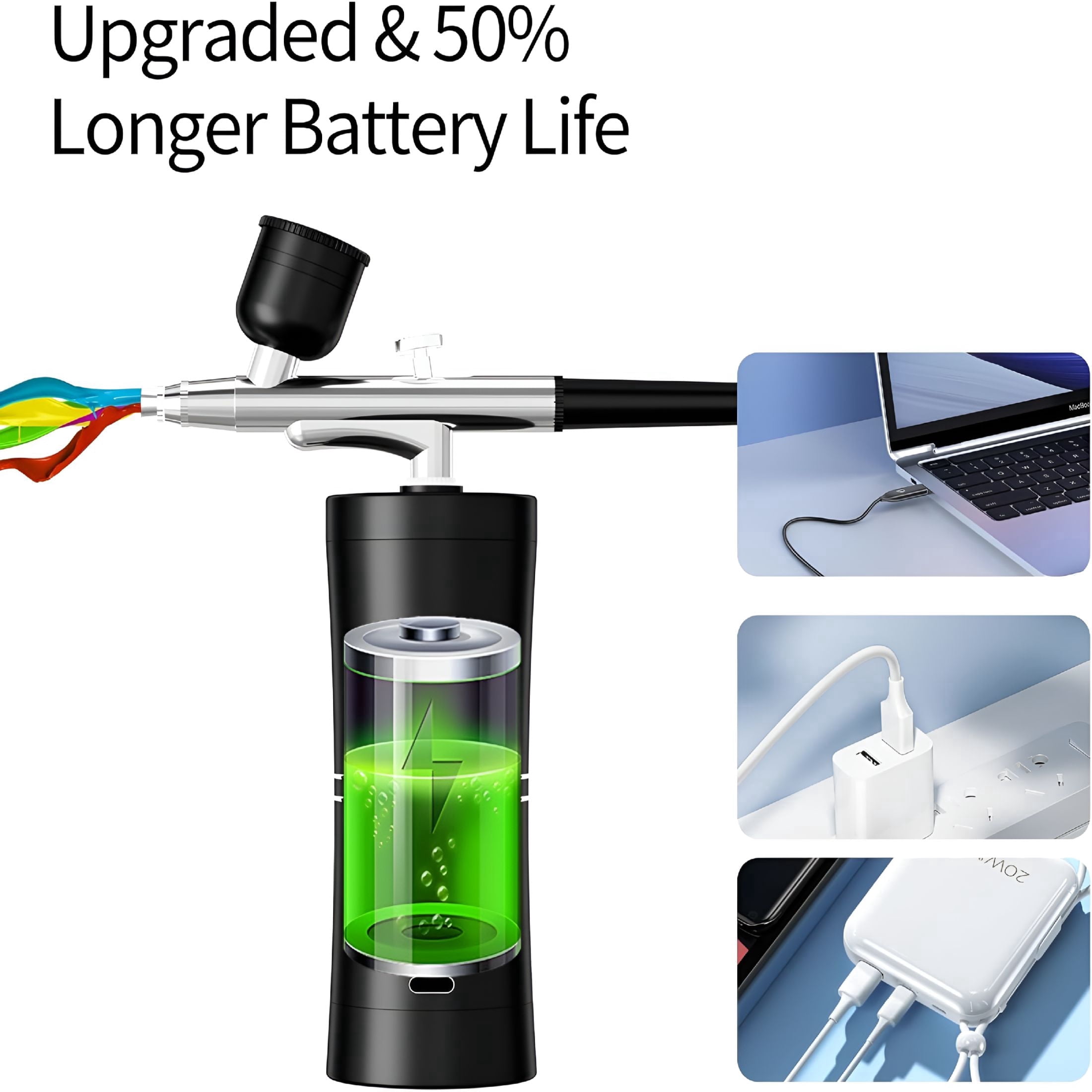EXLEAF 2026 New Airbrush Kit with Compressor Portable Airbrush Air Brush Kit with Air Compressor Airbrush for Nails Airbrush Compressor High Pressure Nail Airbrush Machine Handheld Mini Air Brush Kit