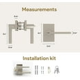 thumbnail image 2 of Mega Handles | Glamor Entry Door Lever | Satin Nickel, 2 of 4