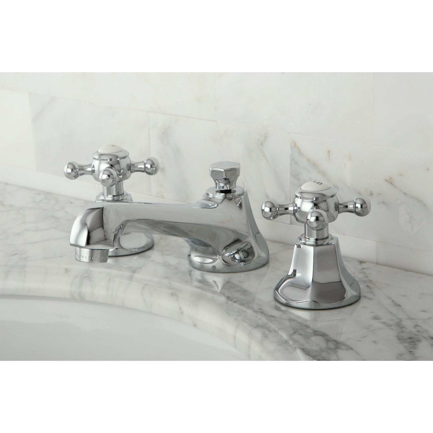 Kingston Brass KB981BL in. High Rise Spout Widespread Lavatory  Faucet＆#44; Chrome