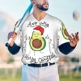 thumbnail image 6 of Balery Avocado Merry Christmas Baseball Jersey for Men Casual Button Down Shirts Short Sleeve Active Team Sports Uniform-Small, 6 of 9
