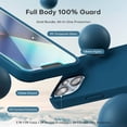 thumbnail image 4 of TOCOL Funda 5 en 1 para iPhone 13, con 2 protectores de pantalla + 2 protectores de lente de cámara, funda de silicona líquida para iPhone 13, azul medianoche, 4 of 4