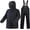Black, variant on Rain Suits for Men Women Waterproof Rain Gear Jacket with Bib Pants Foul Weather Gear for Fishing Sailing (Orange, 3XL)