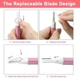thumbnail image 2 of CHOK Electric Eyebrow Trimmer Women Face Razors Mini Shaver Battery Operated Small Facial Hair Remover With Comb Personal Epilator For Face Neck Fuzz Lips Body Arms Leg, 2 of 9