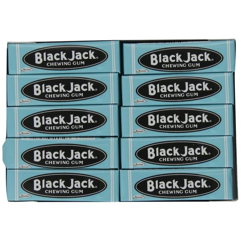 Black Jack, Gum, 20 Packs of 5 Sticks, Nostalgic Licorice Flavor