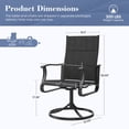 thumbnail image 6 of ELPOSUN Patio Swivel Chairs Set of 2, Outdoor Dining Chairs High Back Padded All Weather Breathable Textilene Outdoor Swivel Chairs with Metal Rocking Frame for Lawn Garden Backyard Deck，Black, 6 of 6