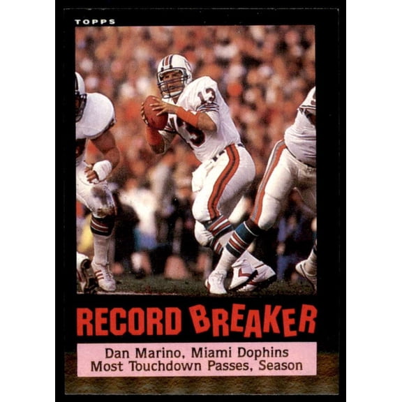 Dan Marino Record Breaker Card 1985 Topps #314
