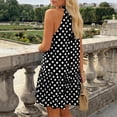 thumbnail image 4 of Jamicy Beach Dress for Women Halter Dress Summer Mini Short Dresses A Line Polka Dot Petite Sundress Flowy Vacation Party Outfits 2026, 4 of 6
