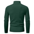 thumbnail image 2 of Men's Stand-up Collar Sweaters V Neck Quarter Zip Sweatshirts Casual Long Sleeve Solid Color Geometric Texture Pullover Top Knitted Polos Sweatshirt Winter Warm Sweater, 2 of 7