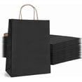 thumbnail image 1 of 25 Kraft Bag, Paper Bag, Gift Bag, Kraft Bag 21 * 11 * 27 Cm, Gift Pouch, Black, 1 of 4