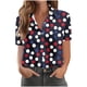 thumbnail image 3 of TaTaai Women's Lightweight Print Shirt Short Sleeve Collar Button Front Loose Fit Breathable Summer Chic Blouse Top Daily Office Wear Gift, 3 of 6